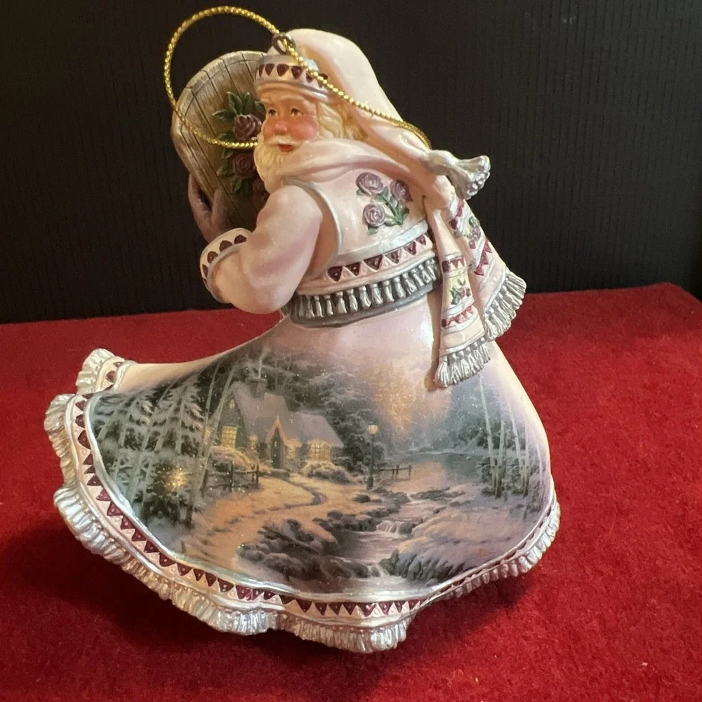 Ashton drake old world Santa Thomas Kinkade winter path of welcome ornament‎